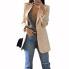 Fashion Slim Blazers Women Autumn New Suit Jacket Female Work Office Lady Suit Pocket Business Notched Blazer Coat Plus Size 5XL